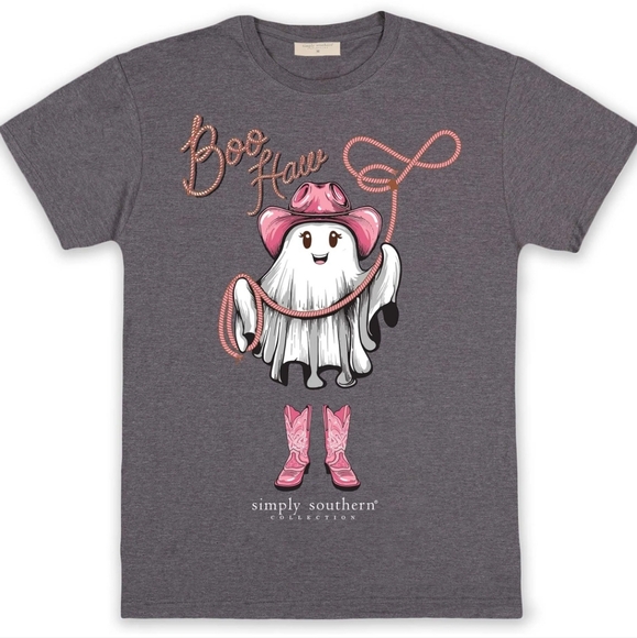 Simply Southern Tops - NWT Simply Southern Boo Haw Rodeo Ghost Halloween Tshirt Irregular